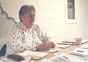 Doreen Williams at her desk