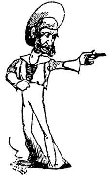 A pirate pointing a gun