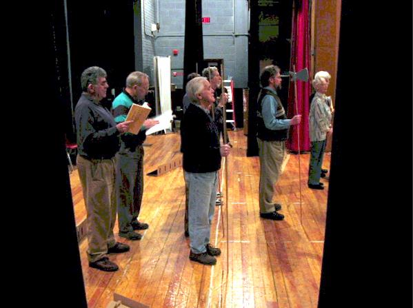 Shot of the Yeomen looking from the wings from Stage right.