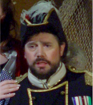 Philip Allard as Captain Corcoran in HMS Pinafore