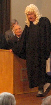 The Learned Judge in front of the jury.