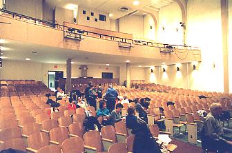 A look at the seats in the auditorium looking from stage right up.